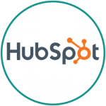 Hubspot CRM logo in a circle