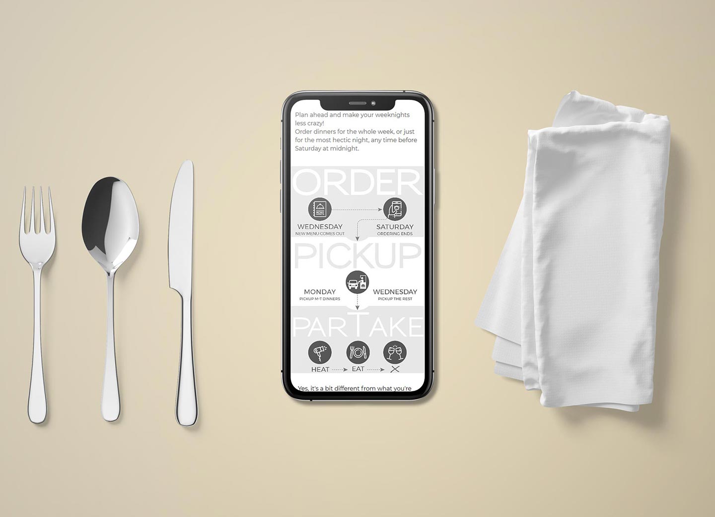 Graphic Design and Website Design for meal prep restaurant